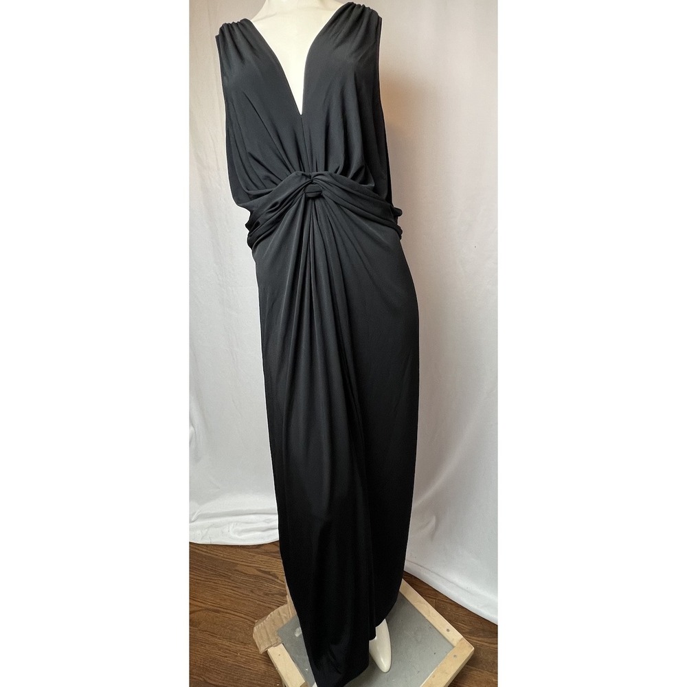Lane Bryant‎ Women's Polyester Spandex Black Sleeveless Maxi Dress Size 18/20